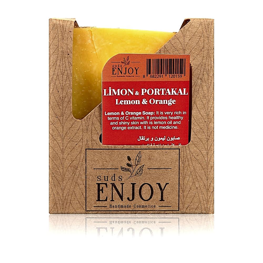 Doğal Limon & Portakal El Yapımı Yüz, Saç Ve Vücut Sabunu